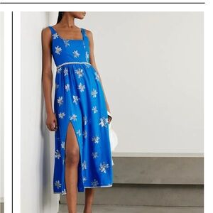 Waimari Olivia Embellished Woven Midi Dress in Cobalt Blue size XL NWT NEW